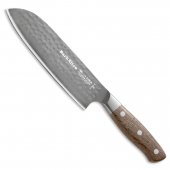 Nóż japoński Santoku DarkNitro, ostrze gładkie, nóż ze stali martenzytycznej, hartowany lodem, dębowa rączka, ostrze 18 cm, DICK 8544218