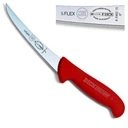 Nóż do trybowania ERGOGRIP, z ostrzem wygiętym, 15 cm, półelastyczny, czerwony, DICK 8298215-03