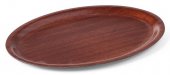 Taca kelnerska owalna drewniana antypoślizgowa mahoń, wym. 20x26,5 cm 507568