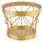 Koszyk okrągły BASKET z metalu złoty 10.5/8 cm, APS 15324