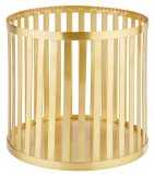 Koszyk okrągły z metalu złoty 21x20 cm, APS 15335