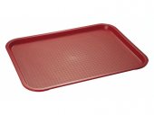 Taca prostokątna FAST FOOD, z polipropylenu, czerwona, wym. 41x30,5 cm, APS 00535