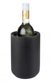 Pojemnik termoizolacyjny do schładzania butelek ELEMENT BLACK, betonowy, wys. 19 cm, APS 36099