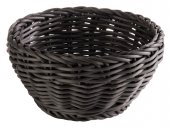 Koszyk okrągły PROFI LINE, polipropylenowy, czarny, śr. 16 cm, wys. 8 cm, APS 50602