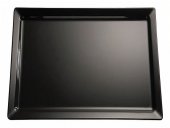 Taca kwadratowa PURE, z melaminy, czarna, wym. 51x51 cm, APS 83400
