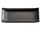 Taca prostokątna do sushi ZEN, z melaminy, czarna, wym. 22,5x9,5 cm, APS 83744