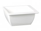 Miska kwadratowa APART, salaterka, z melaminy, biała, wym. 15x15 cm, poj. 0,5 l, APS 83812