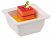  Miska kwadratowa wykonana z trwałej, białej melaminy imitującej porcelanę. Można w niej podawać sałatki, sosy, dipy, desery, owoce oraz inne przekąski. 