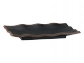 Taca prostokątna MARONE, półmisek, z melaminy, czarno-brązowa, wym. 22,5x15 cm, APS 84104