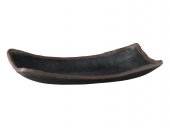 Taca prostokątna MARONE, półmisek, z melaminy, czarno-brązowa, wym. 26,5x16,5 cm, APS 84106