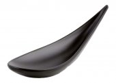 Łyżka przystawkowa BOAT, z melaminy, czarna, wym. 14.5x4.5 cm, APS 84141