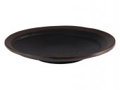 Talerz okrągły MARONE, z melaminy, czarno-brązowy, śr. 16 cm, APS 84728