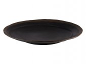 Talerz okrągły MARONE, z melaminy, czarno-brązowy, śr. 28 cm, APS 84730