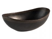 Miska owalna MARONE, z melaminy, czarno-brązowa, wym. 16,5x10 cm, poj. 0,25 l, APS 84731