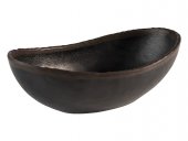 Miska owalna MARONE, z melaminy, czarno-brązowa, wym. 22x13 cm, poj. 0,6 l, APS 84732
