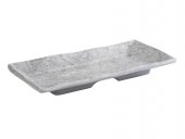 Taca prostokątna ELEMENT, z melaminy, szara, imitacja betonu, wym. 20x9,5 cm, APS 84822