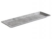 Taca prostokątna ELEMENT, z melaminy, szara, imitacja betonu, wym. 31x10,5 cm, APS 84824