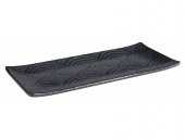 Taca prostokątna DARK WAVE, z melaminy, czarna, wym. 23x10,5 cm, APS 84905