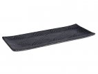Taca prostokątna DARK WAVE, z melaminy, czarna, wym. 29x12 cm, APS 84906