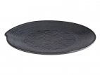 Talerz okrągły DARK WAVE, z melaminy, czarny, śr. 22 cm, APS 84908