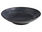 Miska okrągła DARK WAVE, talerz do zupy, z melaminy, czarna, śr. 22,5 cm, poj. 0,75 l, APS 84911