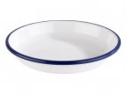 Talerz okrągły do zupy ENAMEL LOOK, z melaminy, biało-niebieski, śr. 19 cm, APS 84952