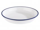 Talerz okrągły do zupy ENAMEL LOOK, z melaminy, biało-niebieski, śr. 22,5 cm, APS 84953