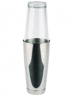 Shaker bostoński ze szklanką, stalowy, poj. 0,7 / 0,4 l, APS 93140
