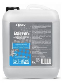 Preparat do mycia i dezynfekcji powierzchni zmywalnych BARREN, poj. 5 l, CLINEX 77636