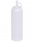 Dyspenser polietylenowy do sosów, przezroczysty, neutralny, poj. 0,25 litra, biały, model 1460/251