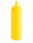 Dyspenser polietylenowy do sosów, wym. 5x19 cm, pojemność 0,25 litra, żółty, model 1460/253