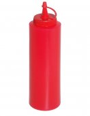 Dyspenser polietylenowy do sosów, wym. 5,5x21 cm, pojemność 0,35 litra, czerwony, model 1460/352