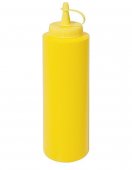 Dyspenser polietylenowy do sosów, wym. 5,5x21 cm, pojemność 0,35 litra, żółty, model 1460/353