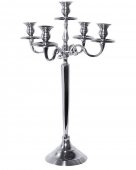 Świecznik 5-ramienny, kandelabr na 5 świec, wysokość 80 cm, aluminiowy, model 4440/080