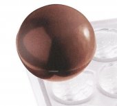Forma poliwęglanowa PÓŁKULA do pralinek, do wyrobu czekoladek, wym. 27,5x13,5 cm, model 6751/007