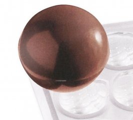 Forma poliwęglanowa PÓŁKULA do pralinek, do wyrobu czekoladek, wym. 27,5x13,5 cm, model 6751/007