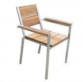 Krzesło ogrodowe Diamant, 815x620mm, nierdzewne, teak