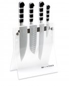 Zestaw 4 noży seria 1905, w biało-transparentnym bloku 4Knifes, nierdzewne, czarne, DICK 8197200-05