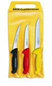 Zestaw noży rzeźniczych ERGOGRIP, 3 częściowy, z kolorowymi uchwytami, DICK 8255100
