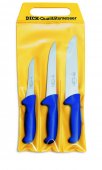 Zestaw noży masarskich ERGOGRIP, zestaw rzeźniczy 3 częściowy, niebieski, DICK 8255300