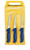 Zestaw 3 rzeźniczych noży ERGOGRIP, noże masarskie, nierdzewne, 3 szt., niebieskie, DICK 8255910