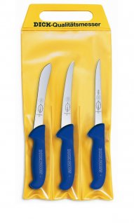 Zestaw 3 rzeźniczych noży ERGOGRIP, noże masarskie, nierdzewne, 3 szt., niebieskie, DICK 8255910
