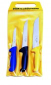 Zestaw 3 częściowy noży ERGOGRIP, noży masarskich z plastikowymi uchwytami, kolorowe, DICK 8257000