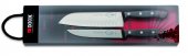 Zestaw 2 noży SUPERIOR, ryflowany, japoński Santoku i nierdzewny nóż kuchenny, czarny, DICK 8497000