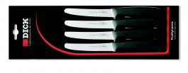 Zestaw 4 uniwersalnych noży kuchennych Pro-Dynamic, z ząbkami, obiadowych, czarnych, DICK 8570003