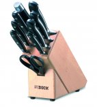 Zestaw 6 kutych noży PREMIER PLUS w bloku drewnianym, nierdzewne, czarne, DICK 8807000