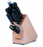 Zestaw 9-częściowy SUPERIOR w bloku drewnianym, 6 noży, widelec, ostrzałka i nożyczki, DICK 8808000