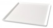 Taca kwadratowa z plexi, wym. 200x200x5 mm, biała matowa