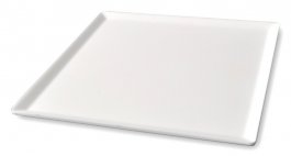 Taca kwadratowa z plexi, wym. 200x200x5 mm, biała matowa