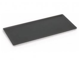 Taca prostokątna do serwowania, z plexi, czarna matowa, wym. 35x15 cm